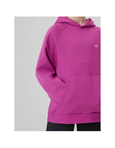 Bluza dresowa loose z kapturem dziewczęca 4f 4fjrss26tswsf3040-53s