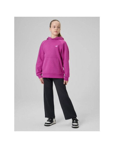 Bluza dresowa loose z kapturem dziewczęca 4f 4fjrss26tswsf3040-53s