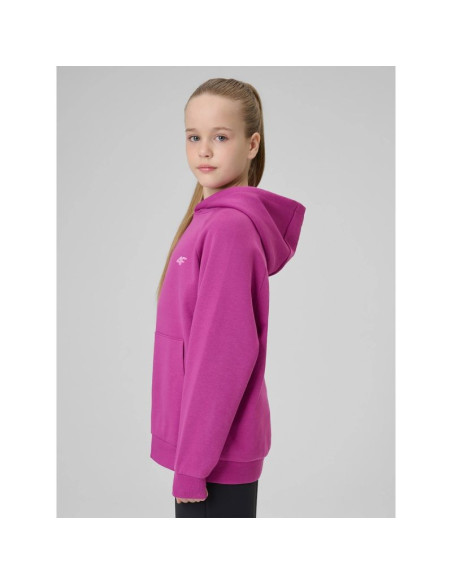 Bluza dresowa loose z kapturem dziewczęca 4f 4fjrss26tswsf3040-53s