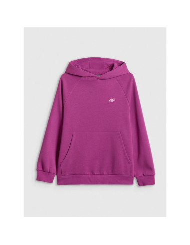 Bluza dresowa loose z kapturem dziewczęca 4f 4fjrss26tswsf3040-53s