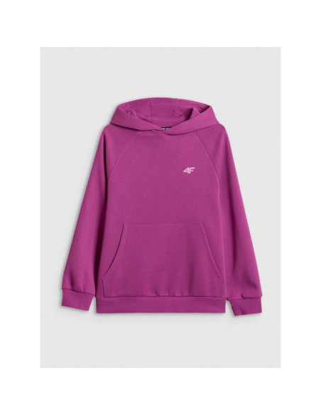 Bluza dresowa loose z kapturem dziewczęca 4f 4fjrss26tswsf3040-53s