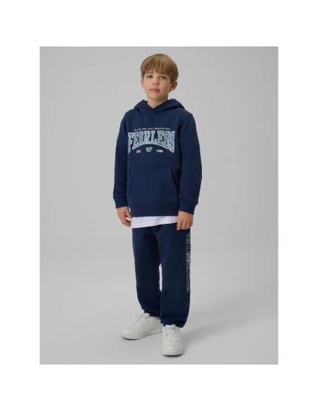 Bluza dresowa regular z kapturem chłopięca 4f 4fjrss26tswsm2637-31s