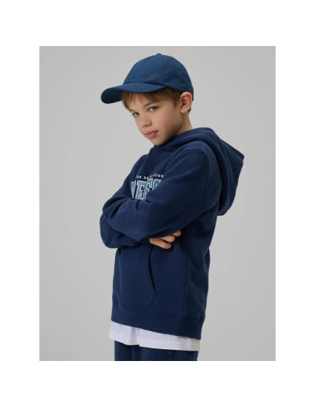 Bluza dresowa regular z kapturem chłopięca 4f 4fjrss26tswsm2637-31s
