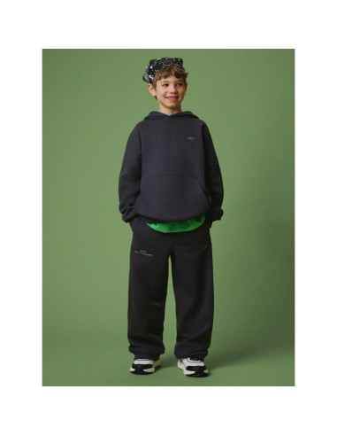 Bluza dresowa loose z kapturem chłopięca 4f 4fjrss26tswsm2828-22s