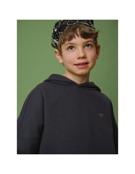 Bluza dresowa loose z kapturem chłopięca 4f 4fjrss26tswsm2828-22s