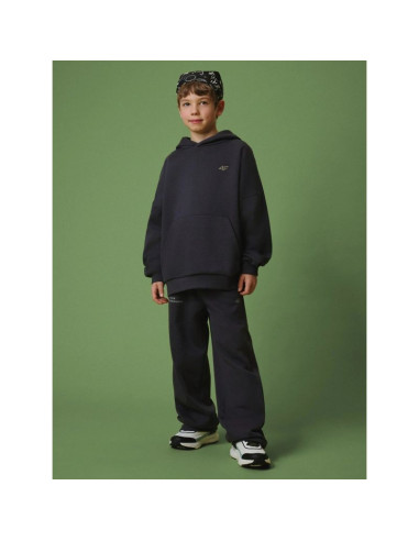 Bluza dresowa loose z kapturem chłopięca 4f 4fjrss26tswsm2828-22s