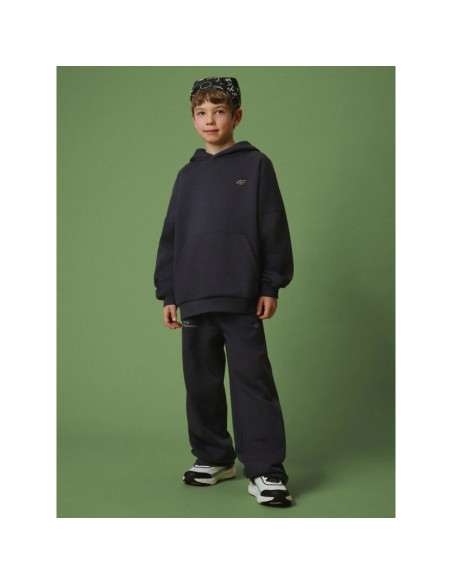 Bluza dresowa loose z kapturem chłopięca 4f 4fjrss26tswsm2828-22s