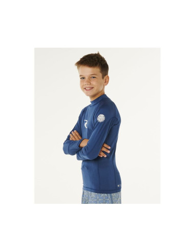 Lycra chłopięca rip curl waves upf l/s-boy niebieska