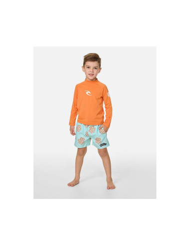 Lycra chłopięca rip curl waves upf l/s-boy pomarańczowa
