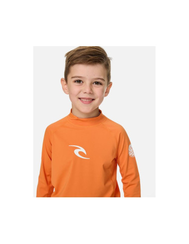 Lycra chłopięca rip curl waves upf l/s-boy pomarańczowa