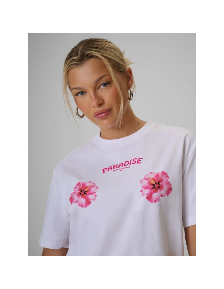T-shirt loose z nadrukiem damski 4f 4frss26ttshf3882-10s