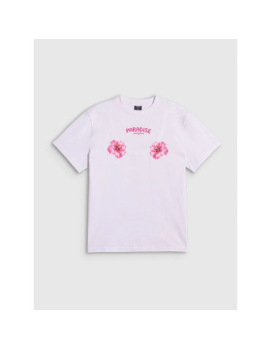 T-shirt loose z nadrukiem damski 4f 4frss26ttshf3882-10s