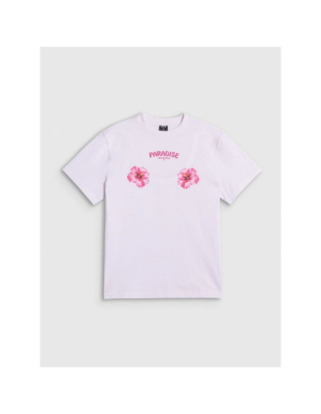 T-shirt loose z nadrukiem damski 4f 4frss26ttshf3882-10s