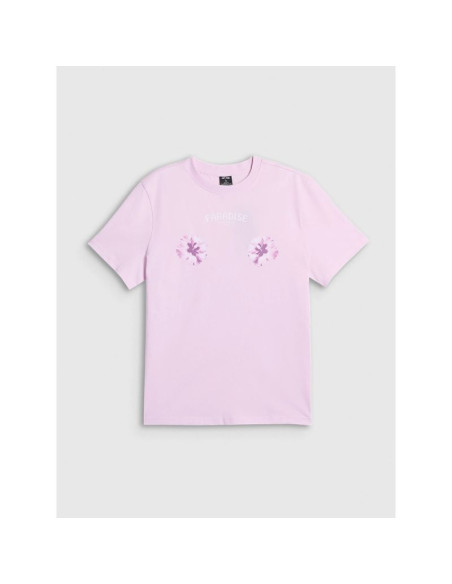 T-shirt loose z nadrukiem damski 4f 4frss26ttshf3882-56s