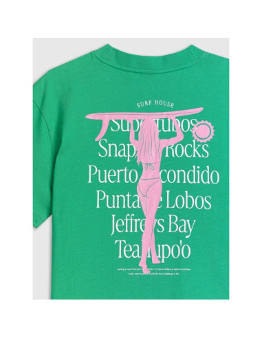T-shirt loose z nadrukiem damski 4f 4frss26ttshf4516-42s