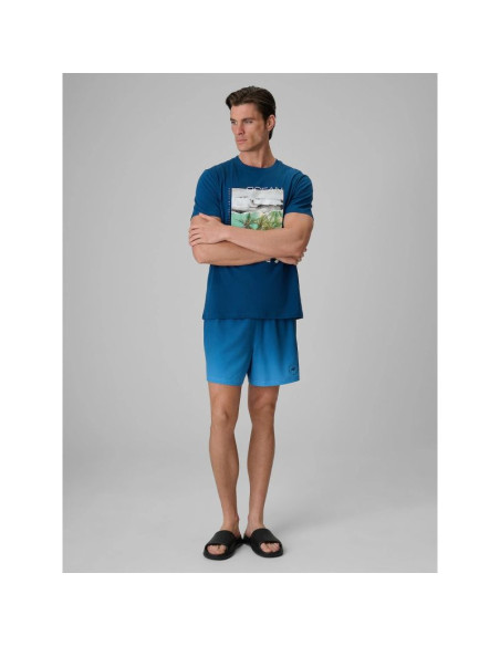 T-shirt regular z nadrukiem męski 4f 4frss26ttshm4304-46s