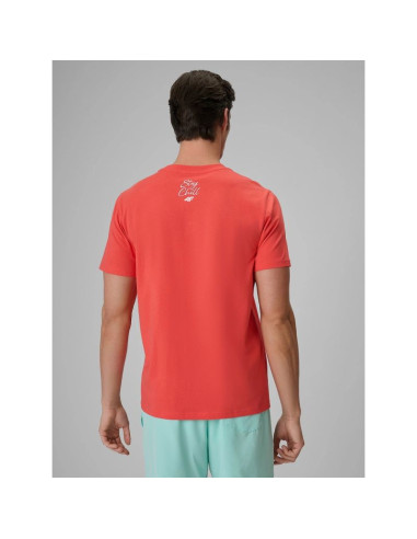 T-shirt regular z nadrukiem męski 4f 4frss26ttshm4304-63s