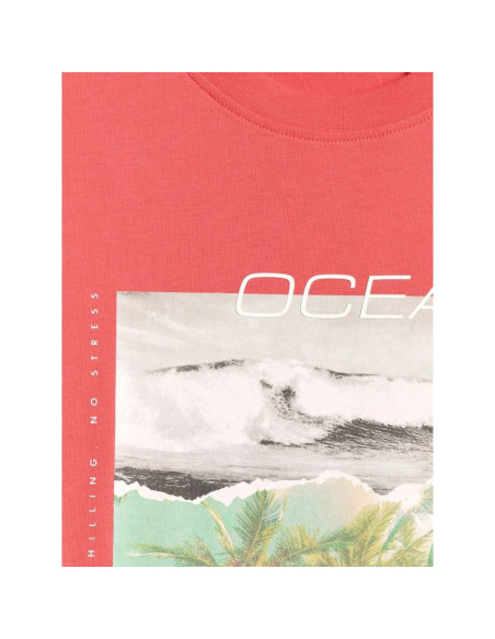 T-shirt regular z nadrukiem męski 4f 4frss26ttshm4304-63s