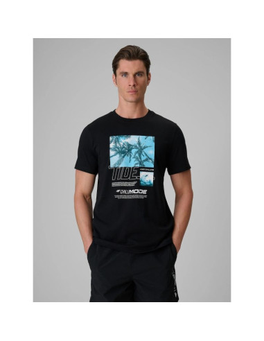 T-shirt regular z nadrukiem męski 4f 4frss26ttshm4321-20s