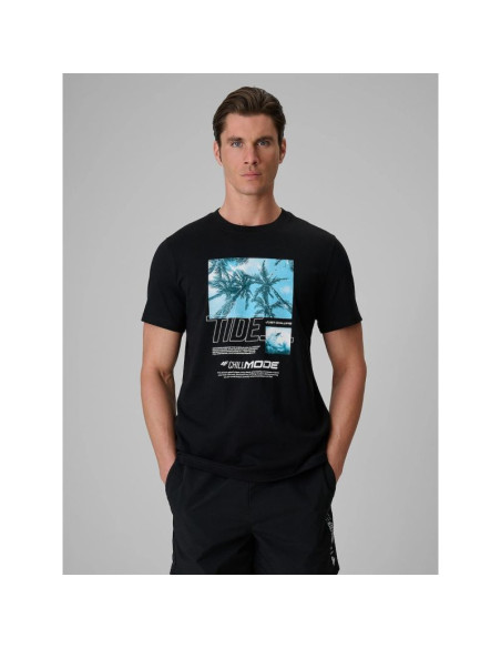 T-shirt regular z nadrukiem męski 4f 4frss26ttshm4321-20s