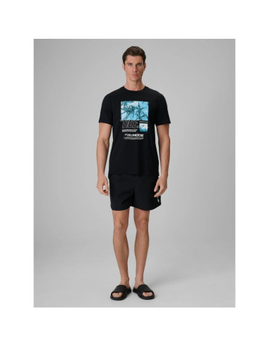 T-shirt regular z nadrukiem męski 4f 4frss26ttshm4321-20s