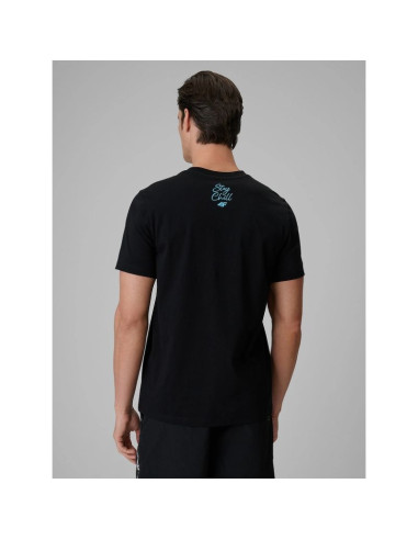 T-shirt regular z nadrukiem męski 4f 4frss26ttshm4321-20s