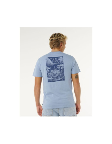 Koszulka męska rip curl keep on trucking ss tee niebieska