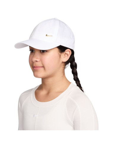 Czapka z daszkiem dla dzieci nike dri-fit club biała fb5064 101