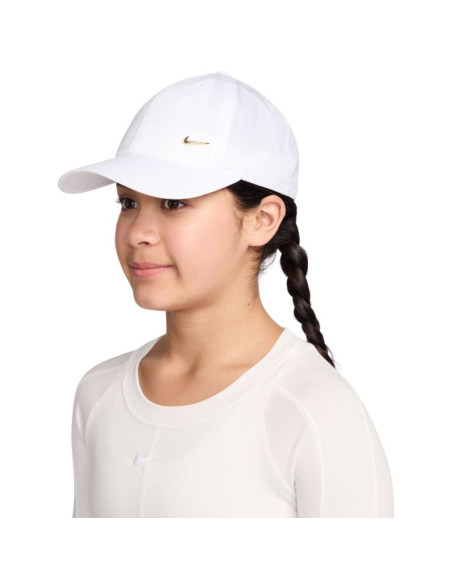 Czapka z daszkiem dla dzieci nike dri-fit club biała fb5064 101
