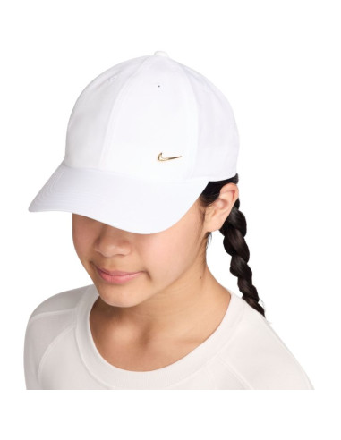 Czapka z daszkiem dla dzieci nike dri-fit club biała fb5064 101