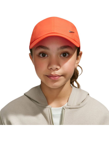 Czapka z daszkiem dla dzieci nike dri-fit club pomarańczowa fb5064 842