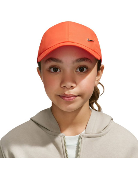 Czapka z daszkiem dla dzieci nike dri-fit club pomarańczowa fb5064 842