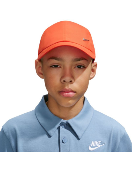 Czapka z daszkiem dla dzieci nike dri-fit club pomarańczowa fb5064 842