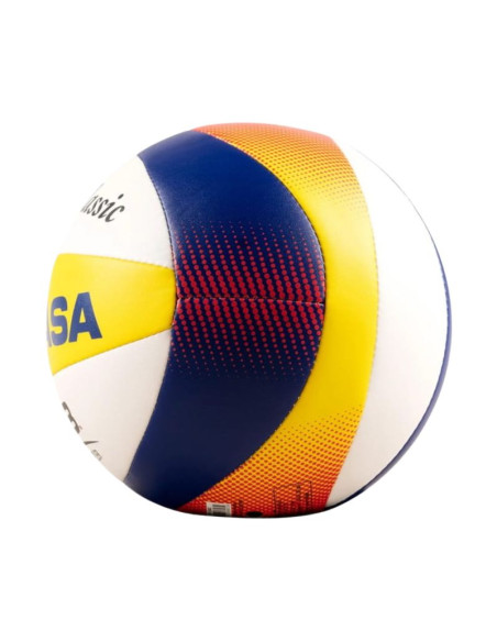 Piłka siatkowa mikasa mini biało-żółto-niebieska bv1.550c