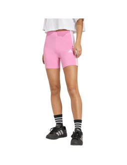 Spodenki damskie adidas essentials 3-stripes high waisted biker różowe kt1625