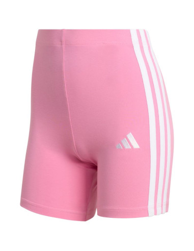 Spodenki damskie adidas essentials 3-stripes high waisted biker różowe kt1625