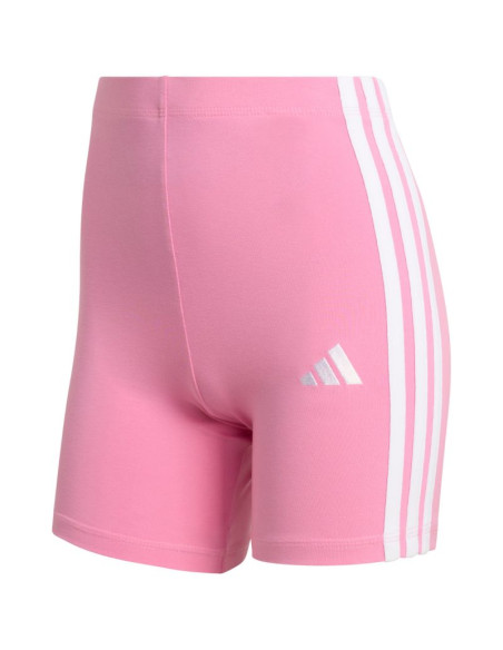 Spodenki damskie adidas essentials 3-stripes high waisted biker różowe kt1625
