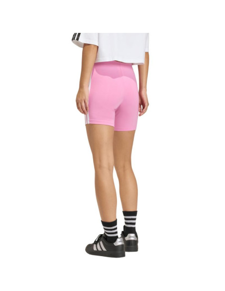 Spodenki damskie adidas essentials 3-stripes high waisted biker różowe kt1625