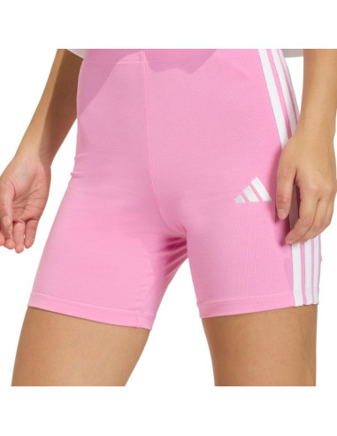Spodenki damskie adidas essentials 3-stripes high waisted biker różowe kt1625