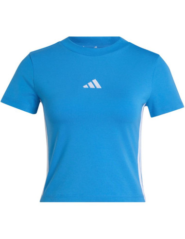 Koszulka damska adidas essentials 3-stripes slim baby jasnoniebieska kd2341