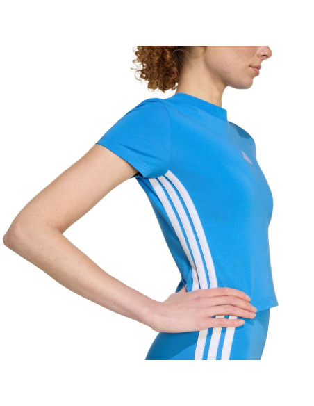 Koszulka damska adidas essentials 3-stripes slim baby jasnoniebieska kd2341
