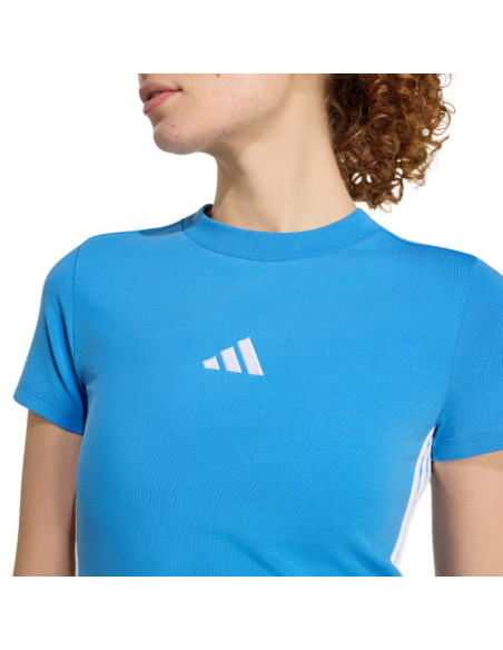 Koszulka damska adidas essentials 3-stripes slim baby jasnoniebieska kd2341