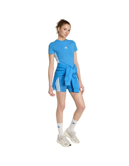 Koszulka damska adidas essentials 3-stripes slim baby jasnoniebieska kd2341