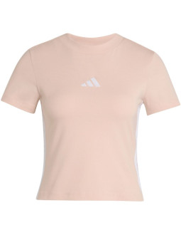 Koszulka damska adidas essentials 3-stripes slim baby pastelowy róż kd2343 2