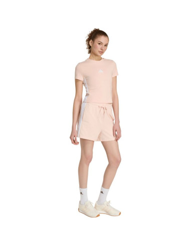 Koszulka damska adidas essentials 3-stripes slim baby pastelowy róż kd2343