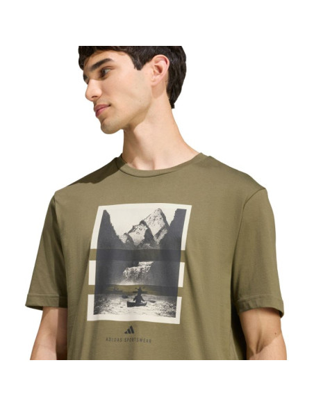 Koszulka męska adidas outdoor kayaking graphic oliwkowa kb2540
