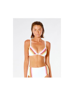 Gora-bikini rip curl wave shapers stripe banded tri - biały