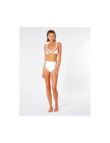 Gora-bikini rip curl wave shapers stripe banded tri - biały
