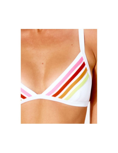 Gora-bikini rip curl wave shapers stripe banded tri - biały
