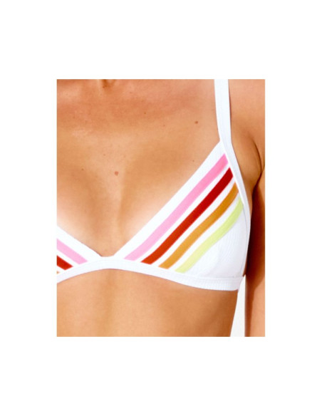 Gora-bikini rip curl wave shapers stripe banded tri - biały